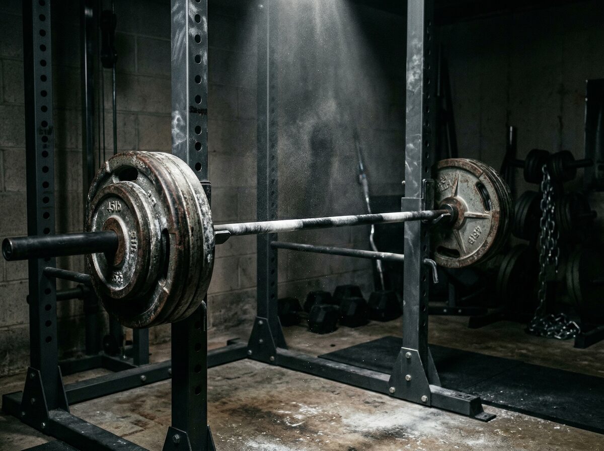 Power Rack mit beladener Langhantel