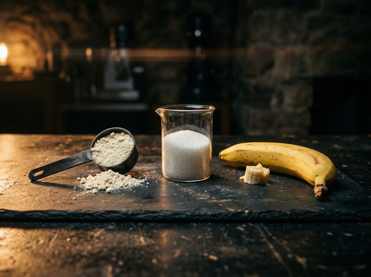 Cluster Dextrin, Dextrose und Banane im Vergleich