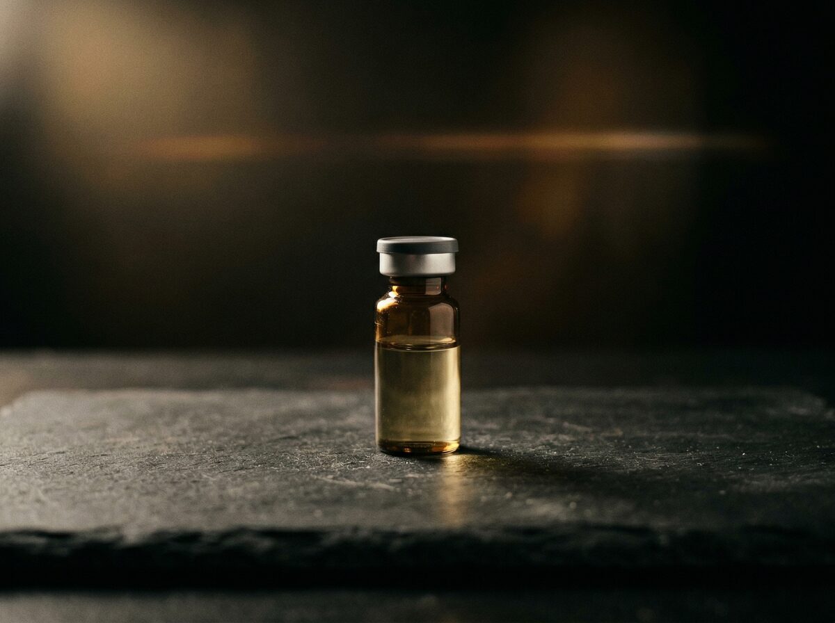 Ein einzelnes Testosteron-Vial im Spotlight: Weniger ist mehr